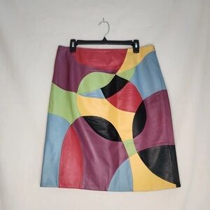 Metrostyle Multicolor Patchwork Pencil Skirt